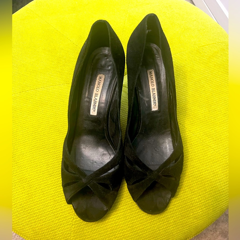 Manolo Blahnik suede heels